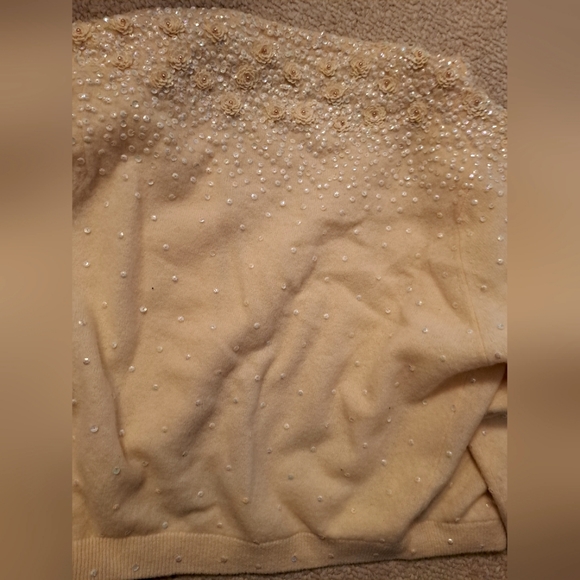 Banff ltd retro cardigan wool 38 sequined - Picture 7 of 13